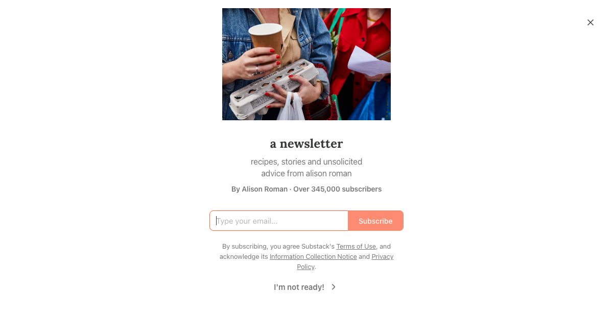 A Newsletter (Alison Roman)