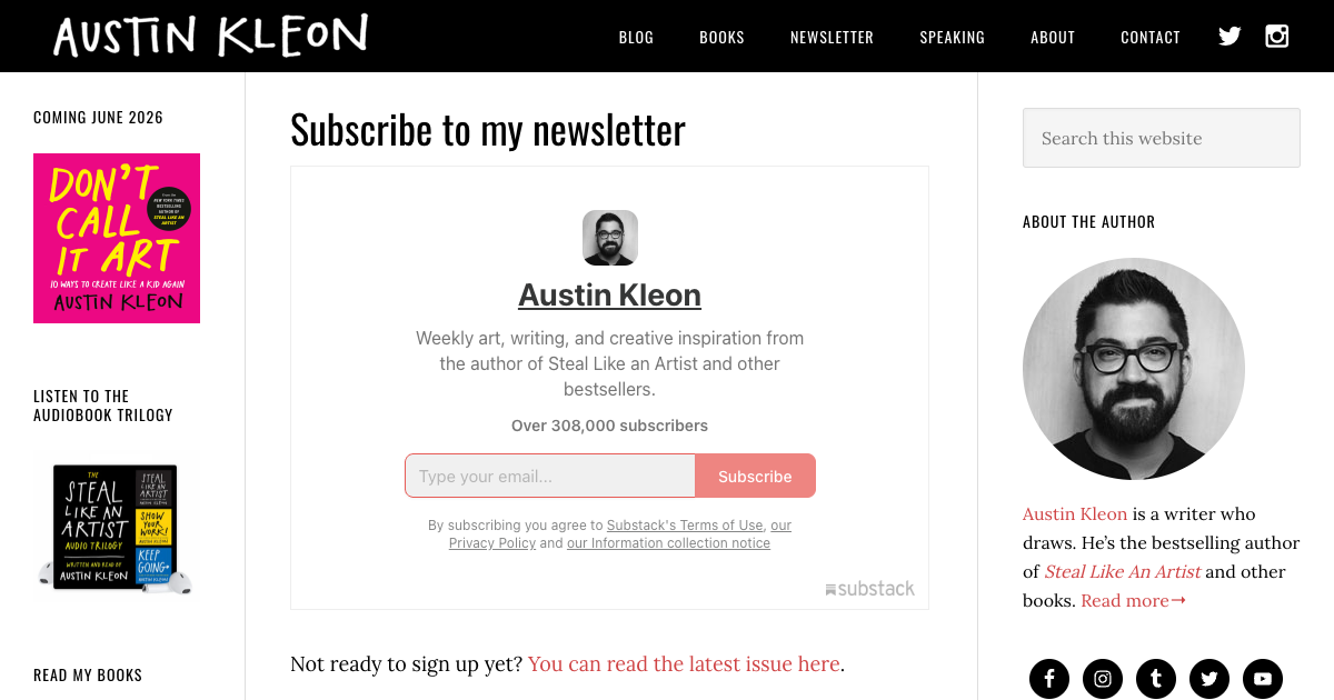 Austin Kleon's Newsletter