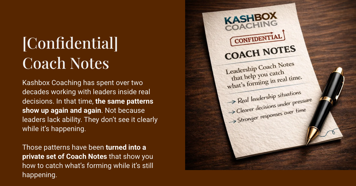 [Confidential] Coach Notes