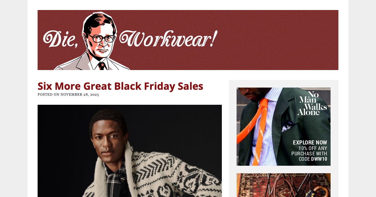 Die, Workwear! (Derek Guy)