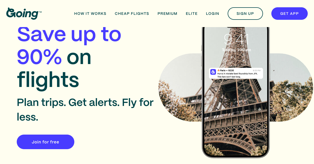 Going (formerly Scott’s Cheap Flights)