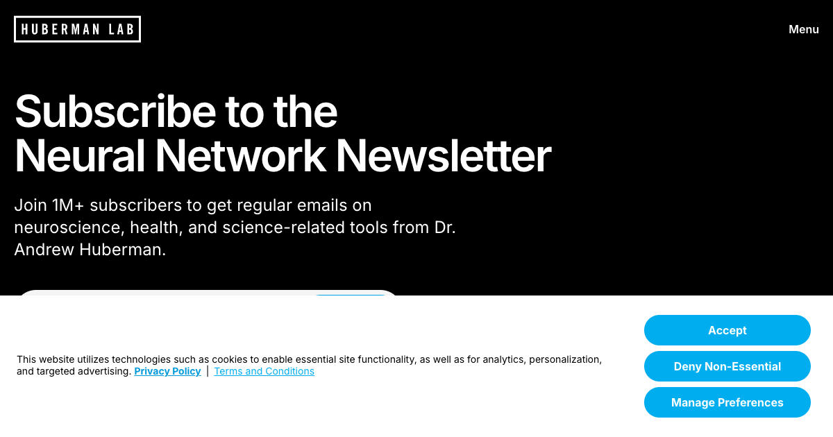 Neural Network Newsletter (Huberman Lab)