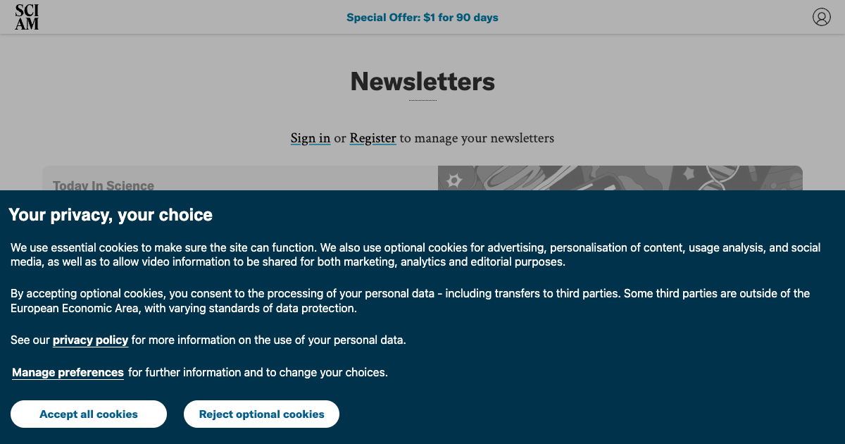 Today in Science (Scientific American)