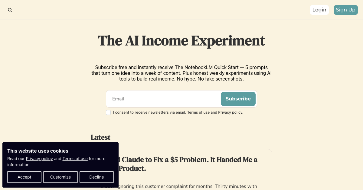 The AI Income Experiment
