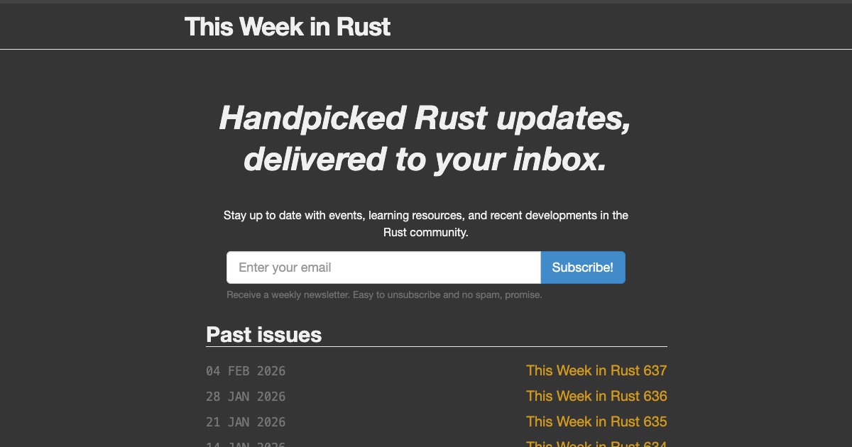 This Week in Rust